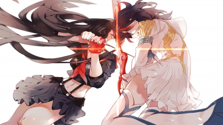 Dual of Live - Matoi Ryuuko, Anime, Wall, Girl, Kill la Kill, Beauty, Kiryuin Satsuki, New, Dual