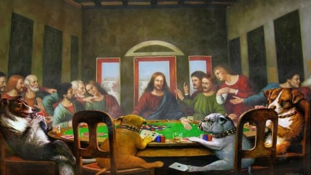 Last Supper/Poker Dogs - entertainment, people, funny, other