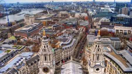 view of london hdr - river, view, streets, hdr, city