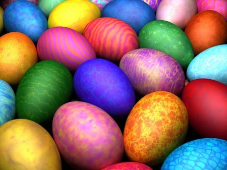 Bright Easter Eggs F1 - easter, photo, photography, colored, eggs, abstract