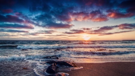 Beautiful sky - nature, sky, beach, clouds