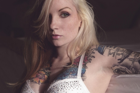 kemper - blonde, kemper, sexy, ink