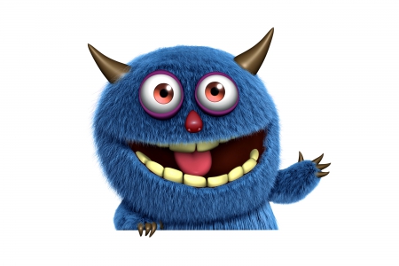 â™¥3D Monsterâ™¥ - fluffy, 3d, blue, monster, smile, funny, cute, happy