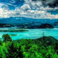 lake landscape in georgia hdr