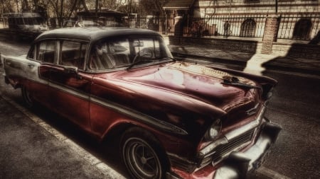 beautiful classic chevy hdr - street, car, city, classic, hdr