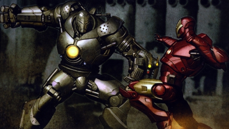 Iron Man - Iron Monger - illustrations, Marvel Comics, armored suits, Iron Monger, Iron Man