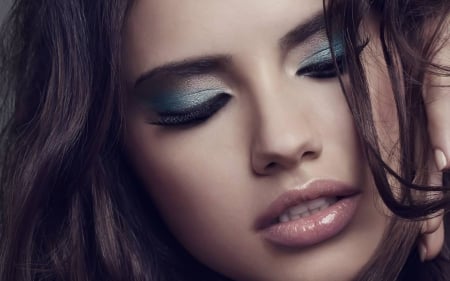 Adriana Lima - make-up, woman, model, girl, Adriana Lima, face