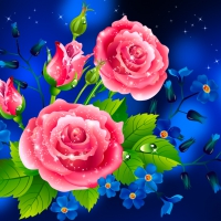 Spring flowers background