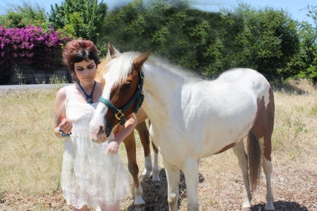 Cowgirl And Pony - cowgirls, female, fun, girls, outdoors, pony, ranch, westerns, women