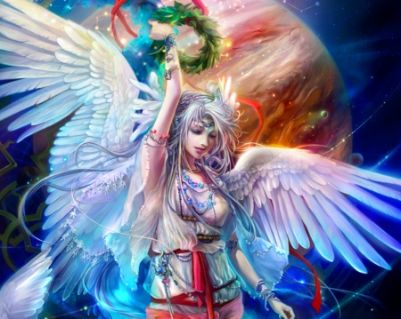 Angel - women, nice, beauty, angel, female, magic, wings, fantasy, pretty, anime, feather, fantasy girl, girl, lovely, wing, beautiful, sweet