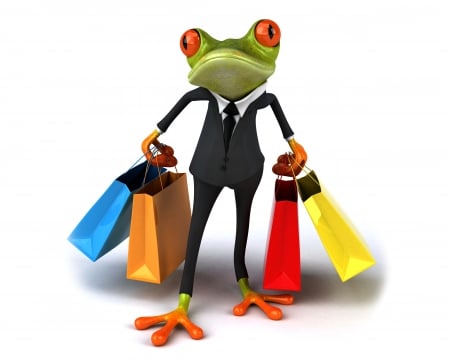 ♥Funny 3D Frog♥ - shopping, 3d, frog, funny