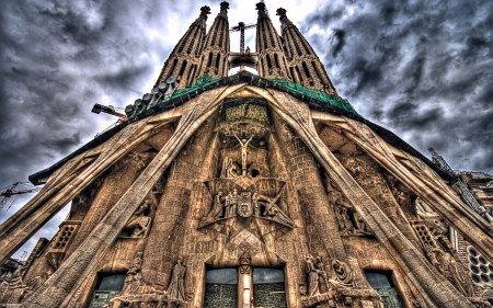 Barcelona - spain, sky, building, travel, barcelona, old, buildings