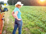 Cowgirl Showing Her Field