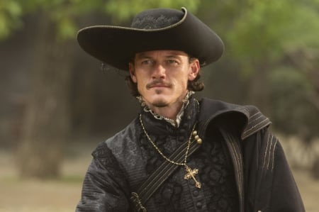 Luke Evans as Aramis - the three musketeers, luke evans, hat, movie, man, actor, black