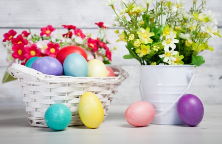 â™¥Easter Timeâ™¥ - eggs, holiday, easter, flowers, spring