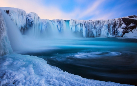 Amazing waterfalls - waterfalls, water, nature, blue