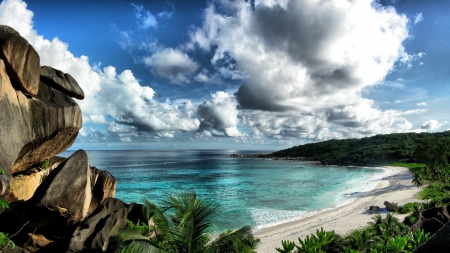 Beautiful scenery - nature, sky, beach, clouds, sea