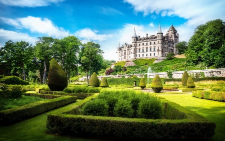 Beautiful place - architecture, nature, sky, garden