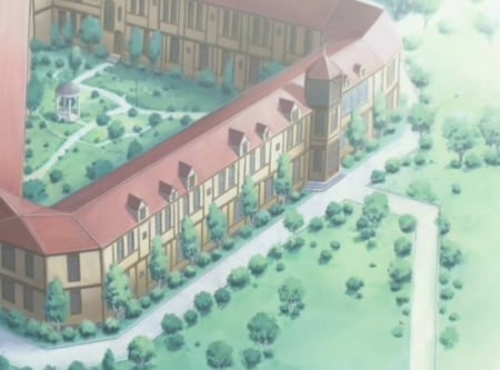 SP: Strawberry Hall - pretty, house, anime, scenery, beautiful, landscape, scene, scenic, beauty, lovely, sweet, home, strawberry panic, nice, building