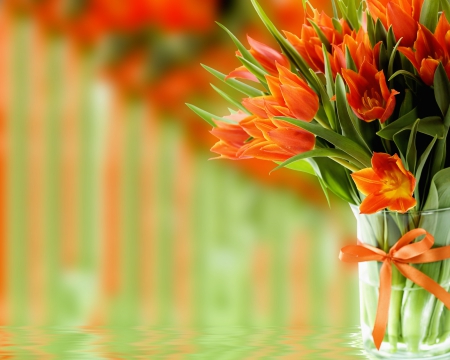 Photoshop flowers - pretty, vase, beautiful, photoshop, lovely, bouquet, flowers, colorful, tulips