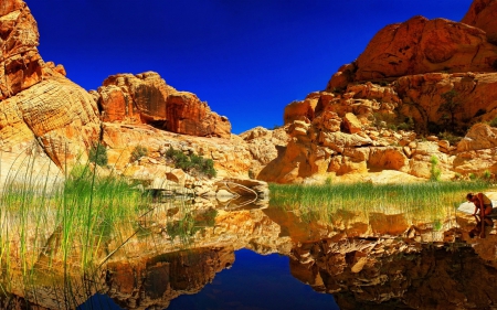 * - sky, red, mountains, nature