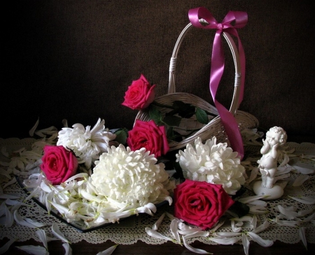 Still Life - flowers, red, still life, rose