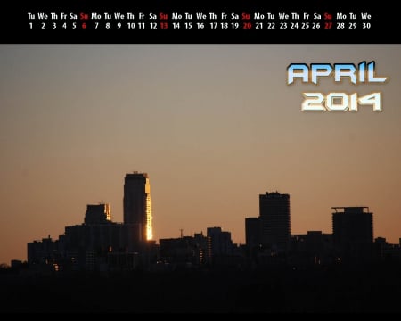 Sunset in Toronto . - sunset, Toronto, April, calendat, sky