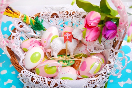 â™¥Easter Timeâ™¥ - eggs, tulips, holiday, easter, basket