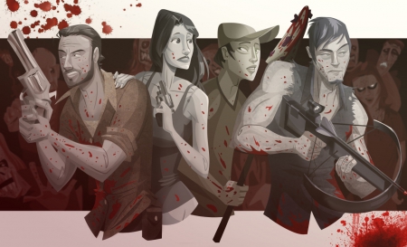 The Walking Dead - glenn rhee, rick grimes, lori grimes, daryl dixon