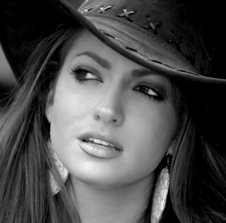 Pretty cowgirl - pretty, image, face, expression, color, new, wallpaper