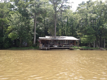 House along the Amite River in Louisiana - house, small, river, natural