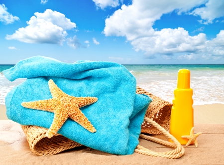 â™¥Summer Vacationâ™¥ - vacation, starfish, accessories, sky, beach, summer, sea, sand