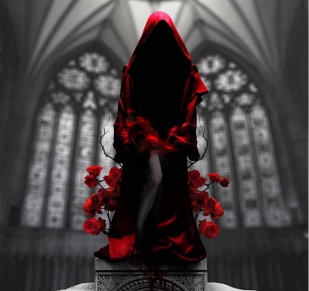 Bloody sin - roses, image, sin, expression, black, red, woman, color, new, wallpaper