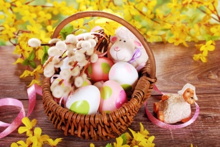 Easter - easter, flowers, spring, happy easter, eggs, easter eggs