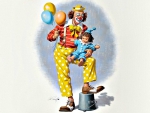 Clown with doll by Arthur Saron Sarnoff