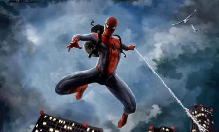 Spider-man - marvel, wall crawler, art, spiderman, superhero