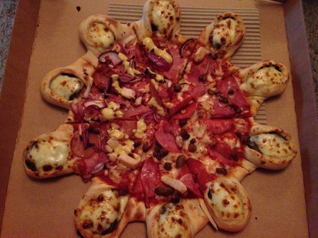 Burger Crust Pizza - fun, pizza, yummy, entertainment, cool, foods