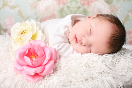 ♥ - roses, babies, pure love, love, baby, sweet, child, flowers, rose, adorable