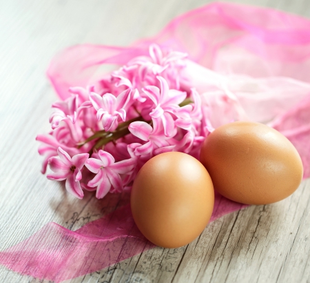 â™¥Easterâ™¥ - eggs, pink, easter, flowers, lilac, happy