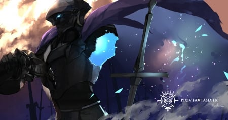 Pixiv Fantasia Fallen Kings - fallen kings, weapon, knight, cape, armor, pixiv fantasia