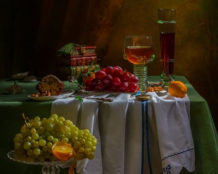 Still life - food, table, fruits, Still life