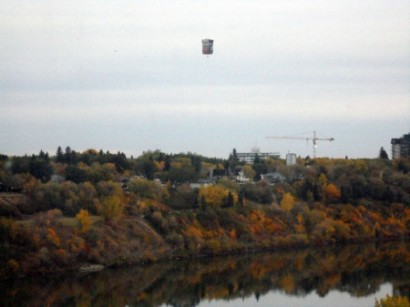 the beautiful view - canada, autumn, balloon, river