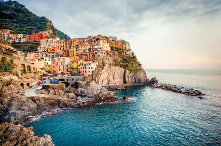 Seaside city - city, ocean, italy, sea