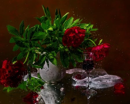 Still life - flowers, vase, style, still life