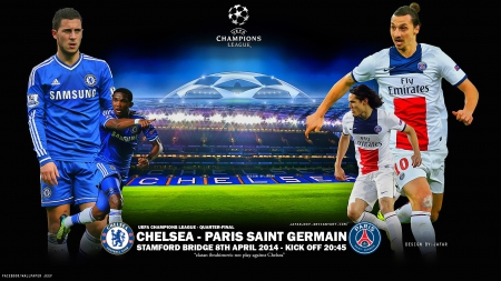 CHELSEA - PARIS SAINT GERMAIN - nike, chelsea, champions league, cavani, champions league wallpaper, fernando torres, ezequiel lavezzi, fernando torres wallpaper, ibrahimovic wallpaper, paris st germain, psg, zlatan ibrahimovic, hazard, adidas, paris st germain wallpaper, chelsea wallpaper