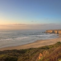 sand cliffs on a beautiful beach