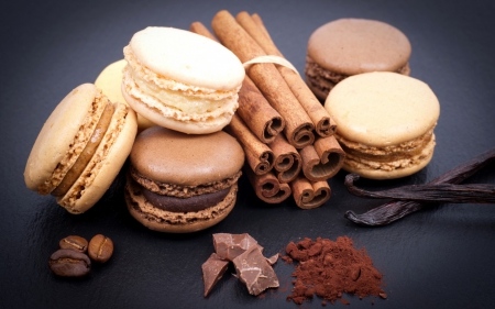 Macarons - macaron, sweet, brown, macarons