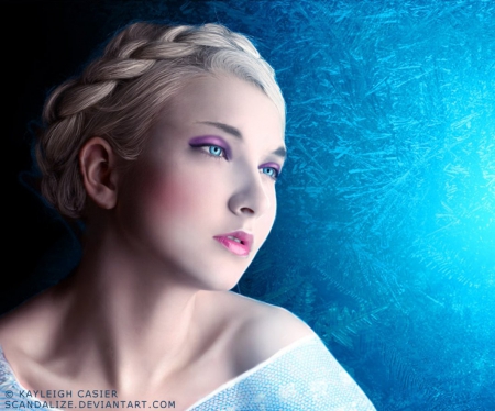 Frozen - abstract, frozen, lady, fantast