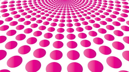 Circle Blast - abstract, graphics, circles, dots, 3D, pink