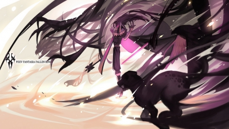 Josephire - beauty, girl, warrior, pixiv fallen knight, colours, wall, anime, pixiv fantasia, new